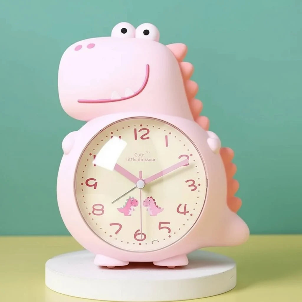 Dinosaur Alarm Clock Silent Mechanism Gentle Wake-Up Light