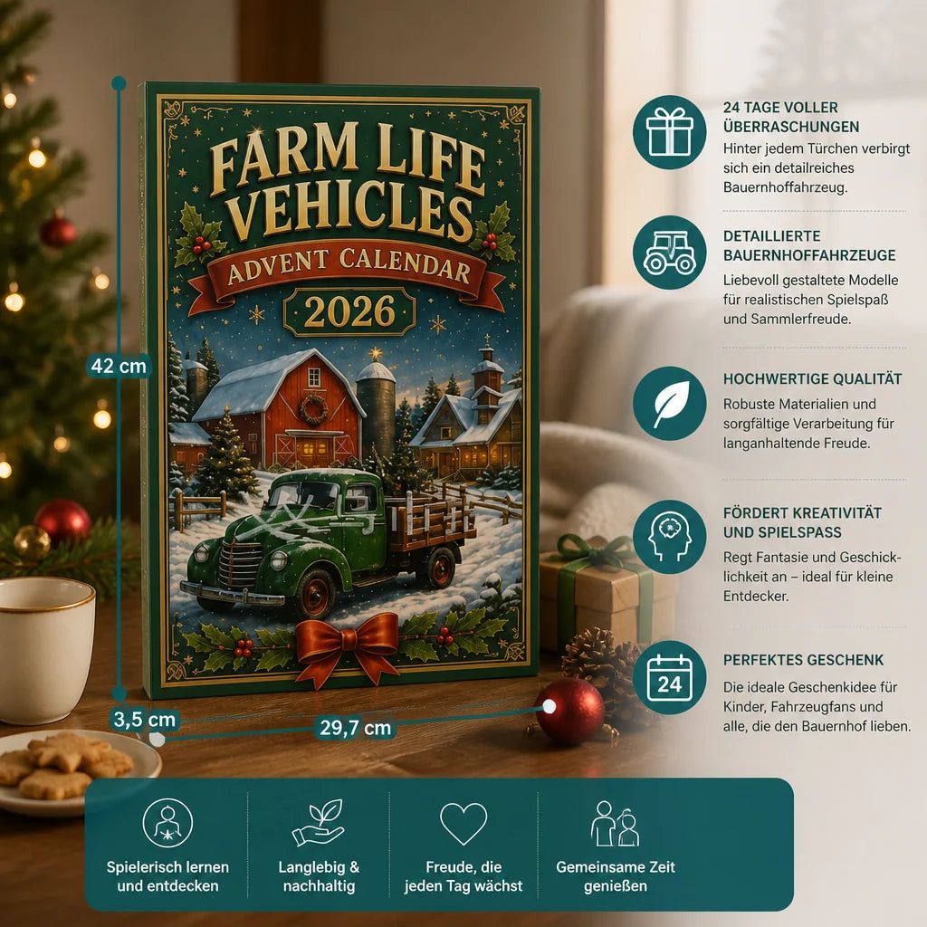 Farm Vehicle Advent Calendar 24-Day Countdown