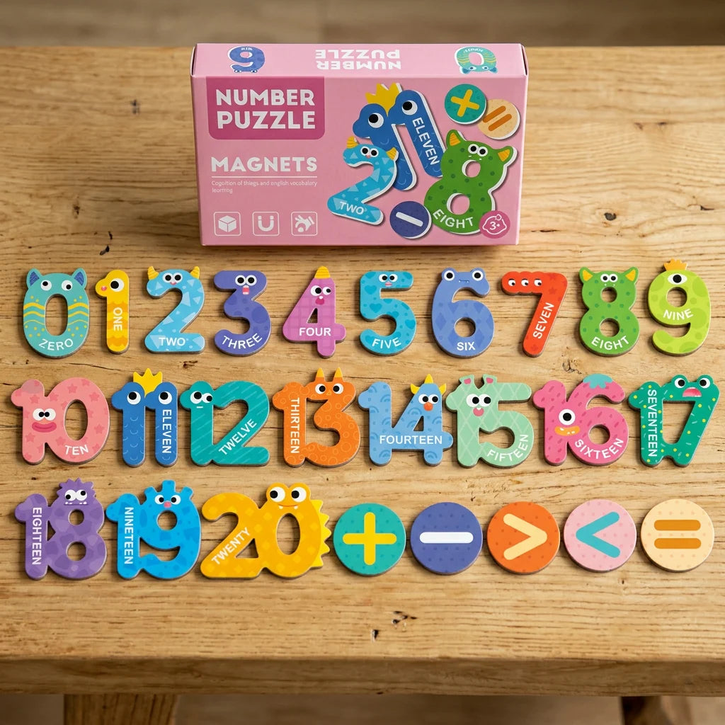 Fridge Magnets Alphabet & Number Animal Designs