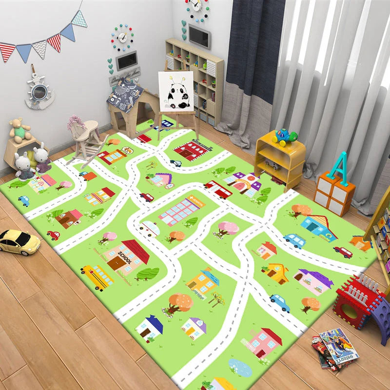 Kids Area Rug Plush Animal Design Non-Toxic Fibers