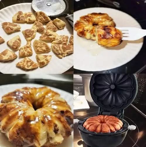 Mini Bundt Cake Maker Nonstick Plates Compact Design