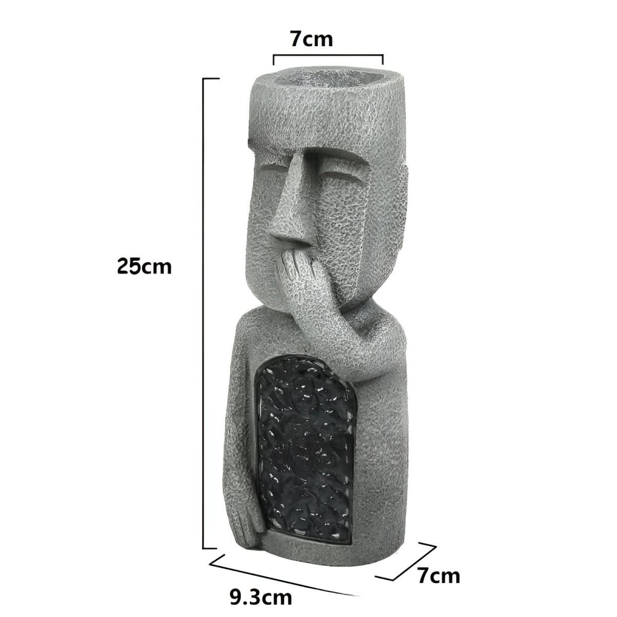 Solar Garden Statue Solar-Powered Weather-Resistant Resin