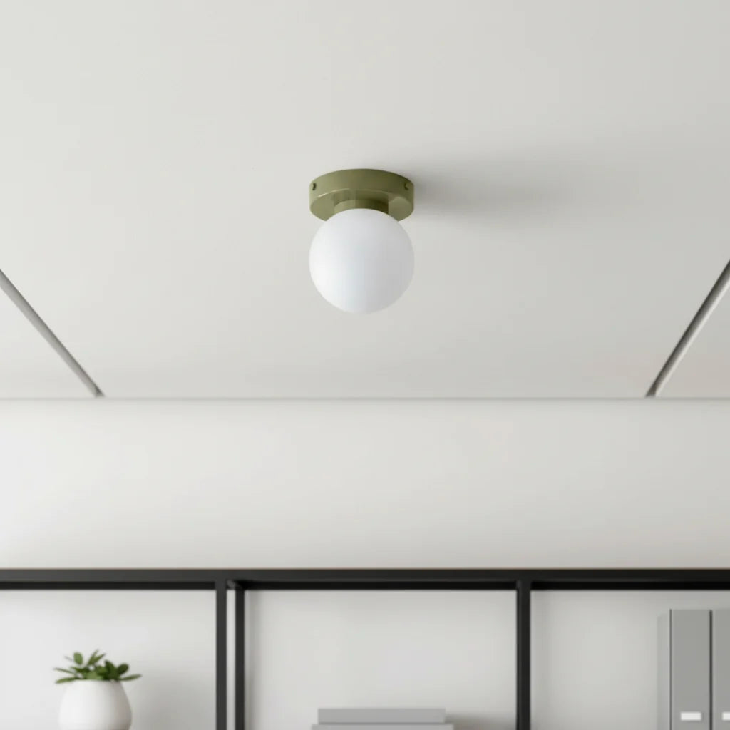 Wall & Ceiling Light Frosted Glass Warm White LED