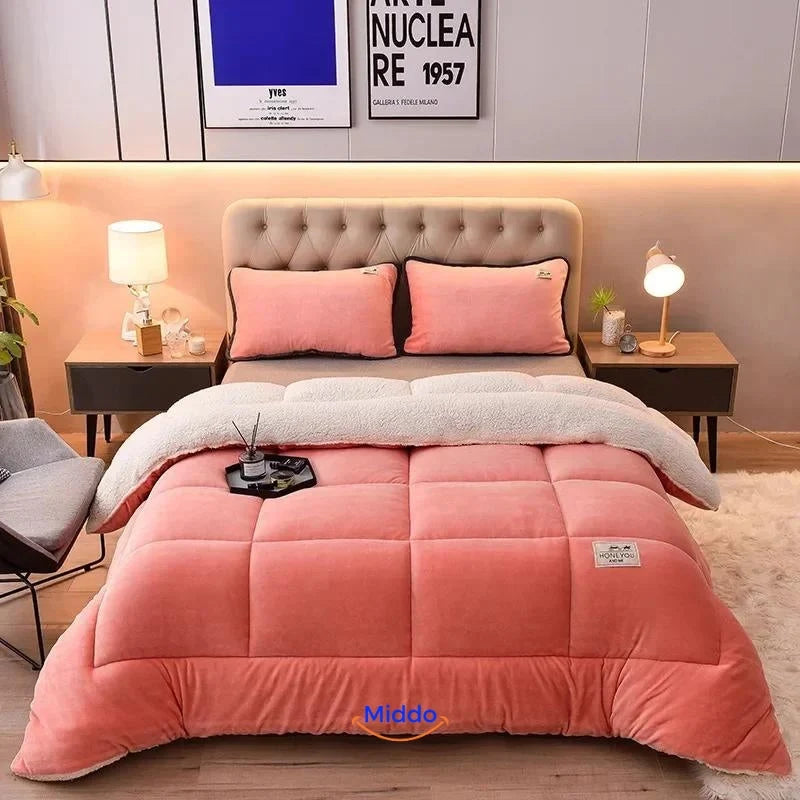 Weighted Blanket Sheep’s Wool Filling Velvet Soft Cover Breathable Warmth