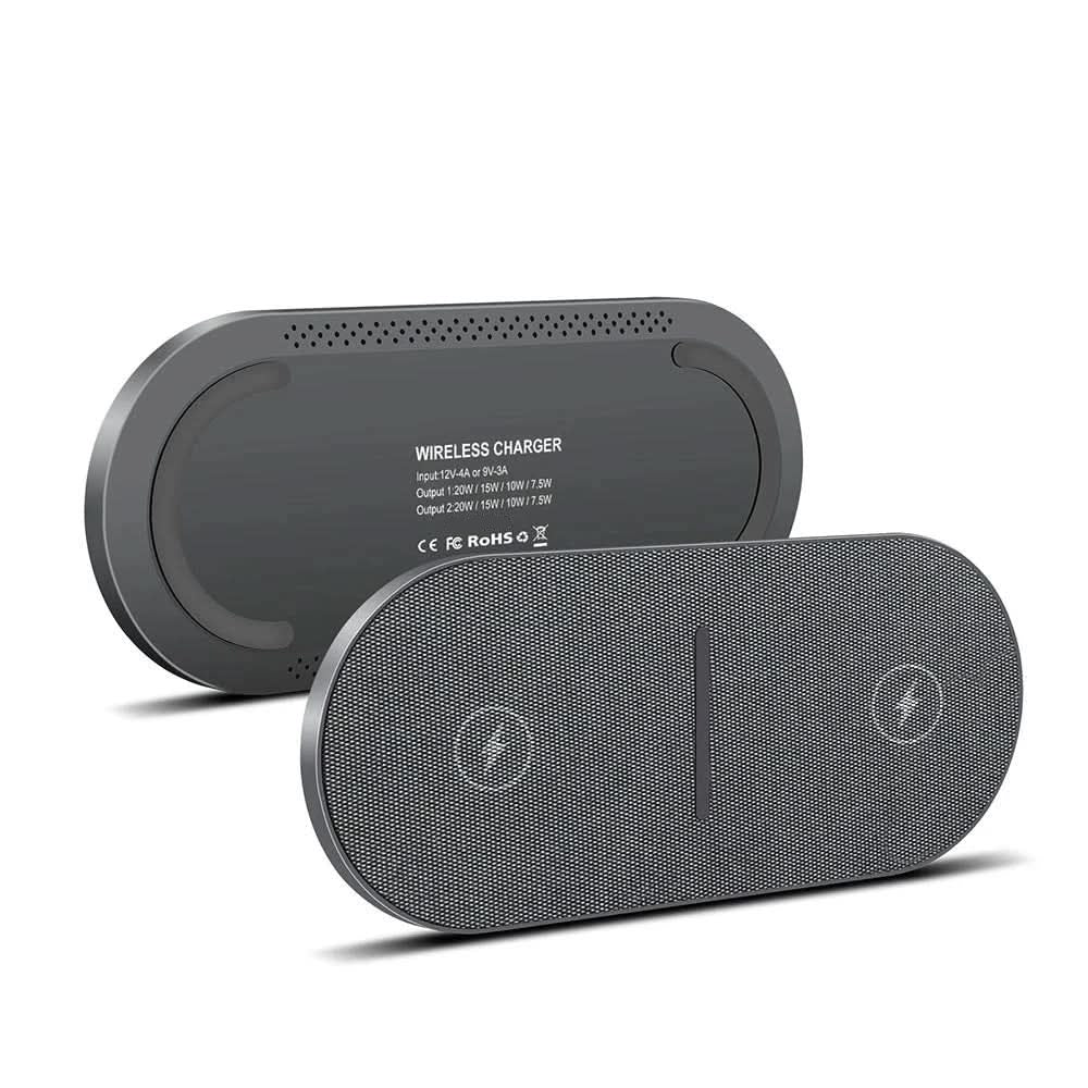 Wireless Charging Station Dual Device Qi Compatible
