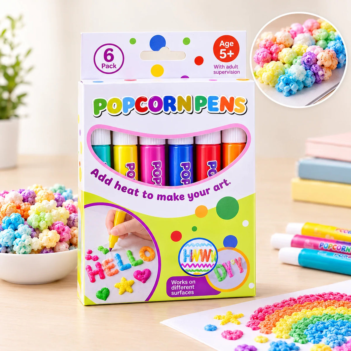 3D Drawing Pens Heat-Activated Set of 6