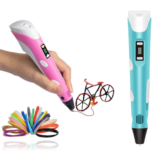 3D Pen Adjustable Temperature & Speed With 12 PLA Filaments