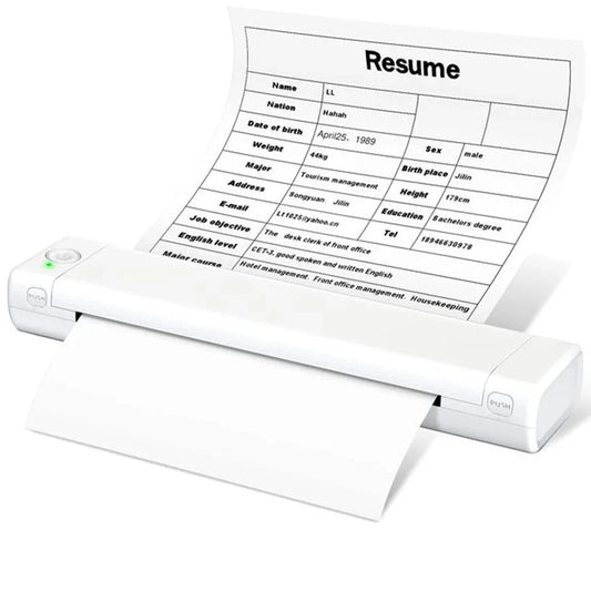 A4 Thermal Printer Wireless Ink-Free Compact