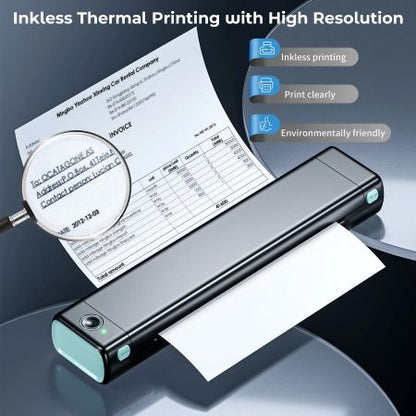 A4 Thermal Printer Wireless Ink-Free Compact