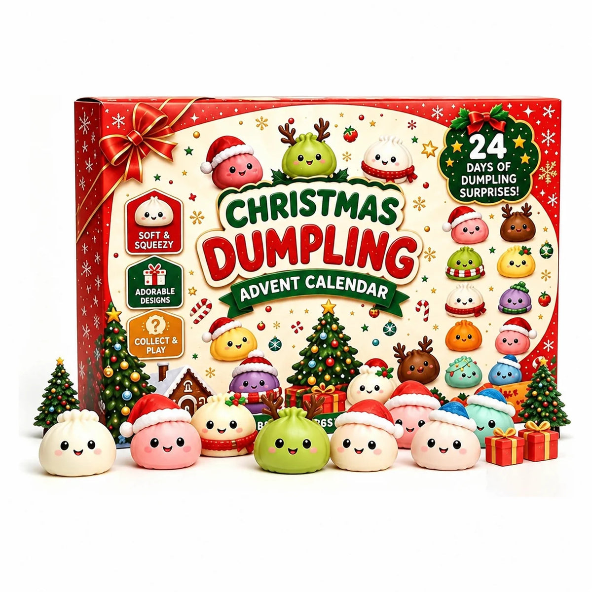 Advent Calendar 24-Day Squishy Toy Surprises