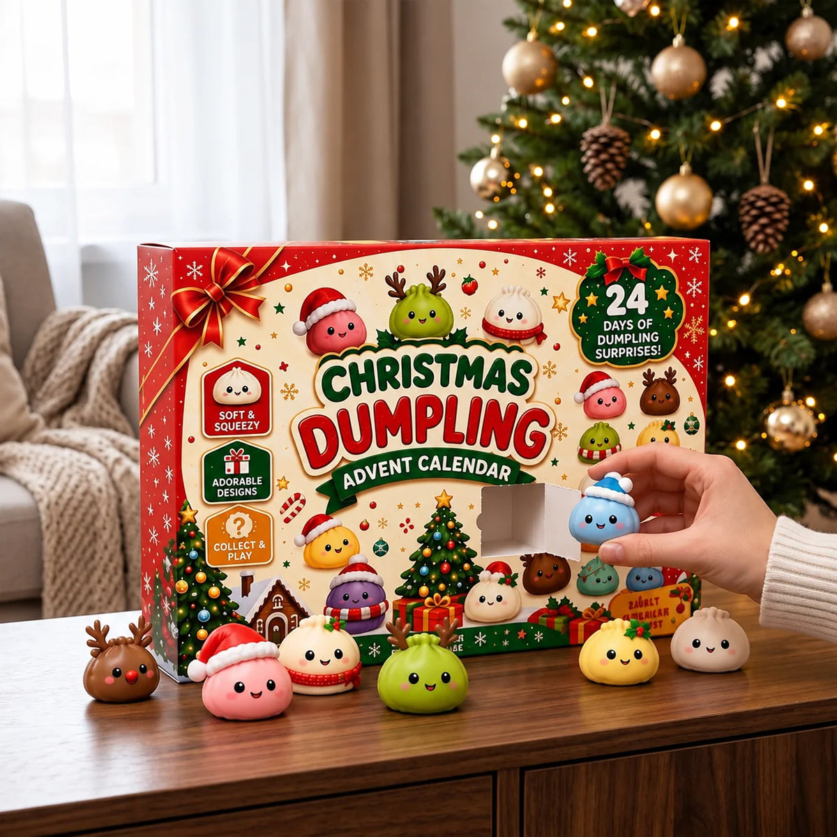 Advent Calendar 24-Day Squishy Toy Surprises