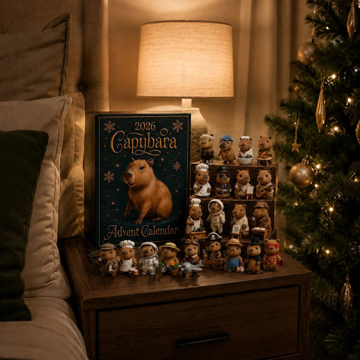 Advent Calendar Capybara Figures 24 Daily Surprises