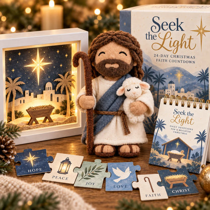 Advent Calendar Christian 24-Day Illuminated Nativity Scene