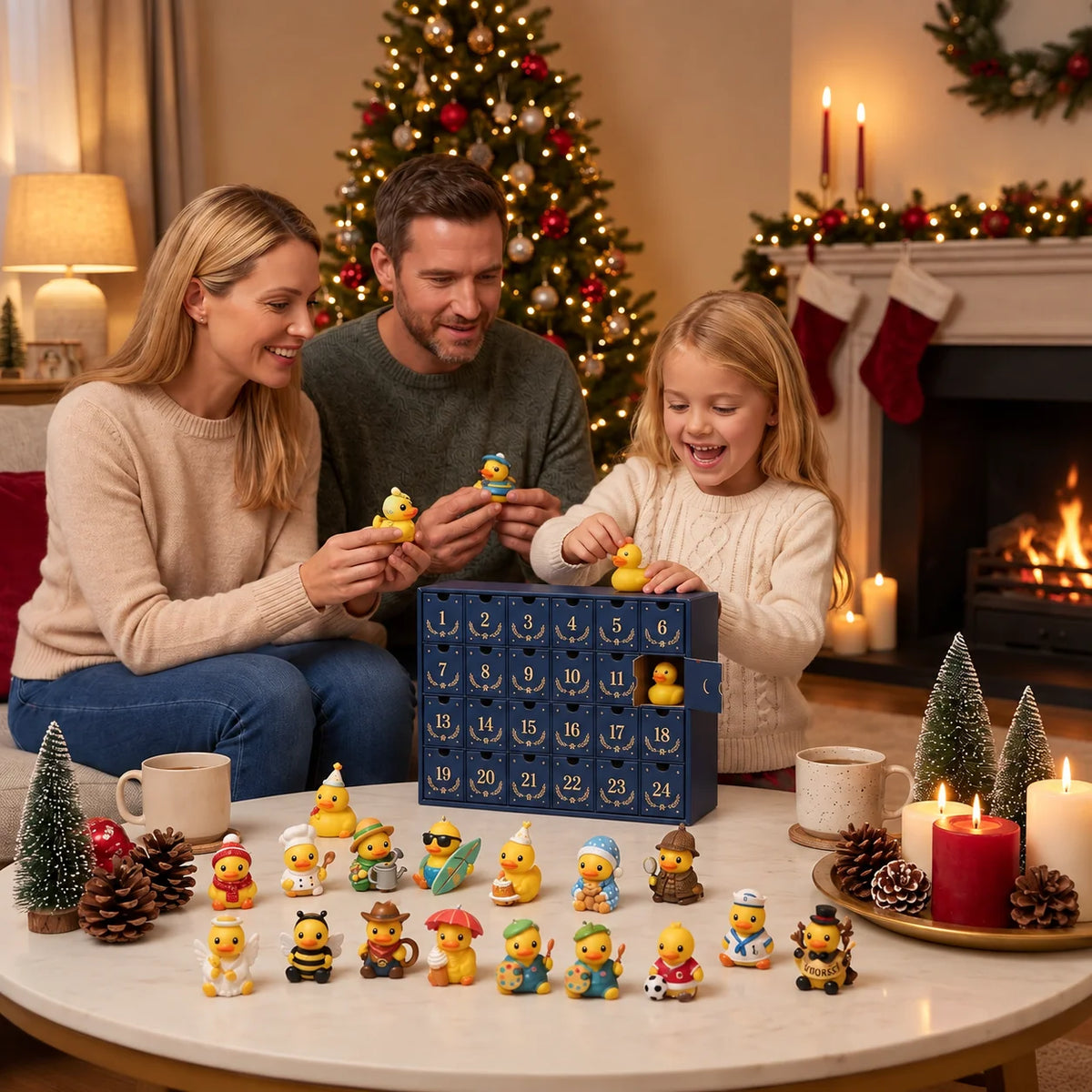 Advent Calendar Duck Figurines Set of 24