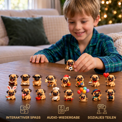 Advent Calendar Pug Surprise Figures 24-Day Countdown
