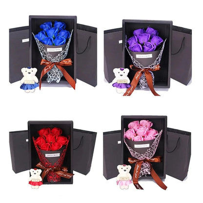 Artificial Rose Bouquet 7 Rose Heads Maintenance-Free