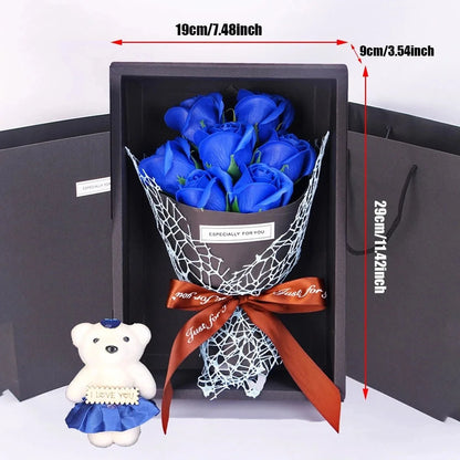 Artificial Rose Bouquet 7 Rose Heads Maintenance-Free