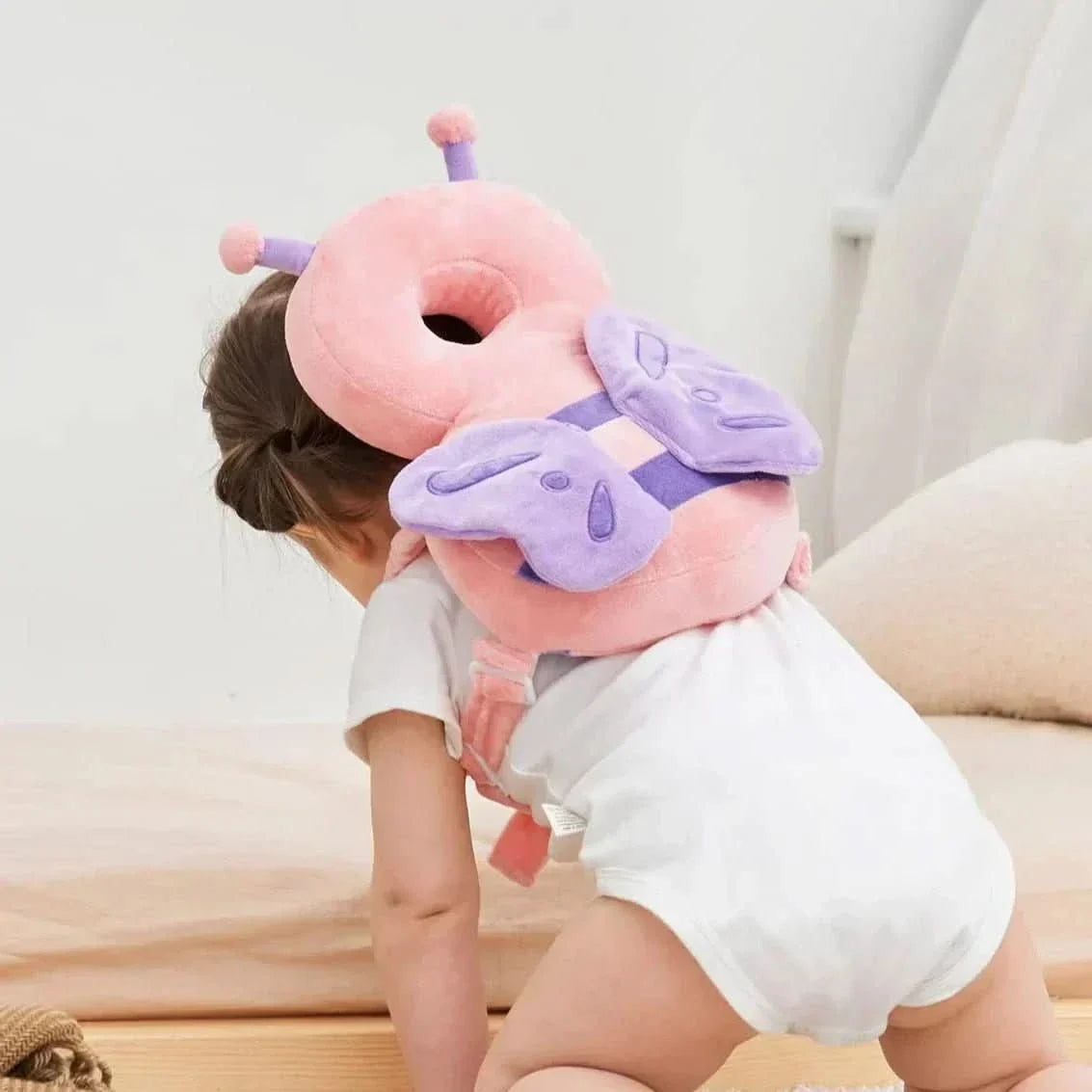 Baby Head Protection Hat Padded Adjustable Breathable Cotton Blend