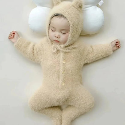 Baby Jumpsuit Soft Plush Warm Stretchy Fit