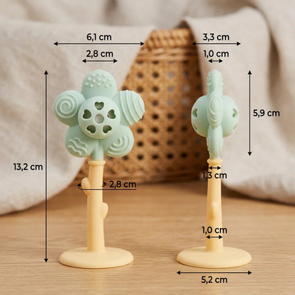 Baby Teether & Rattle Textured Surface Suction Cup Base