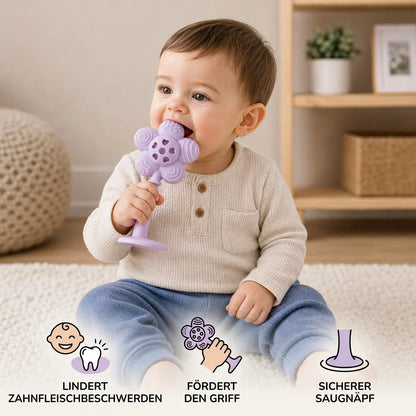 Baby Teether & Rattle Textured Surface Suction Cup Base