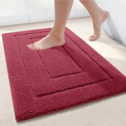 Bath Mat Microfiber Absorbent Non-Slip Quick-Drying
