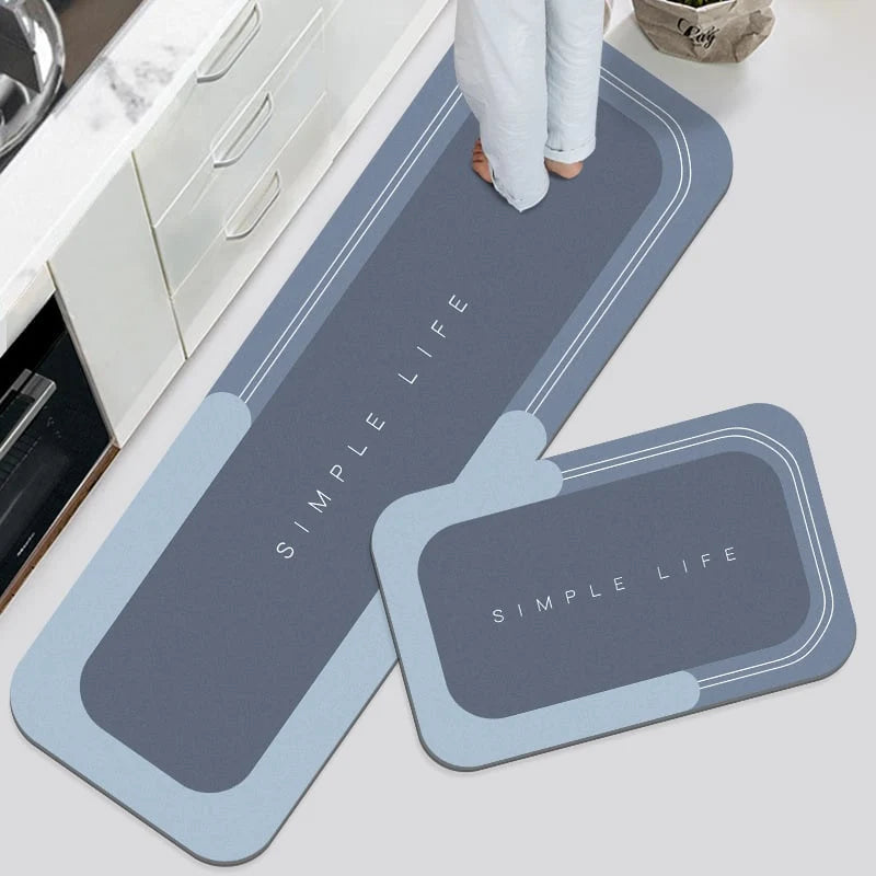 Bath Mat Non-Slip Absorbent Quick-Drying Microfiber Washable