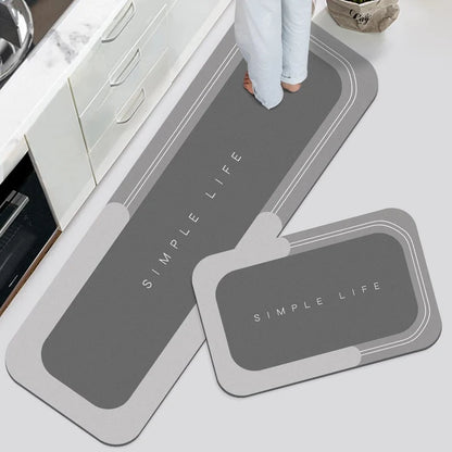 Bath Mat Non-Slip Absorbent Quick-Drying Microfiber Washable
