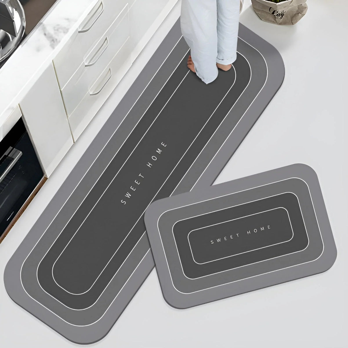 Bath Mat Non-Slip Absorbent Quick-Drying Microfiber Washable