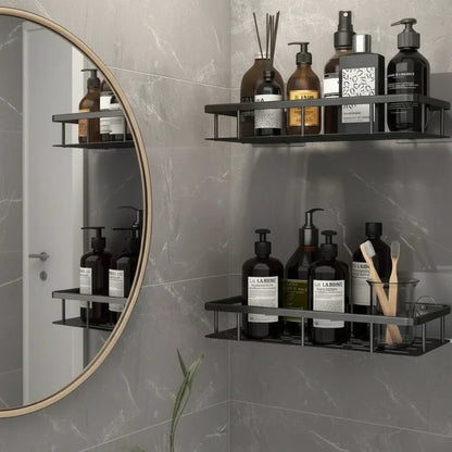 Bathroom Shelf Stainless Steel Self-Adhesive No-Drill