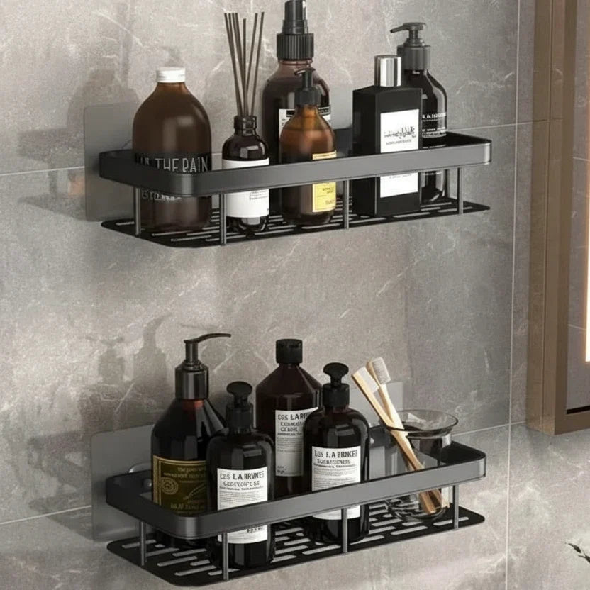 Bathroom Shelf Stainless Steel Self-Adhesive No-Drill