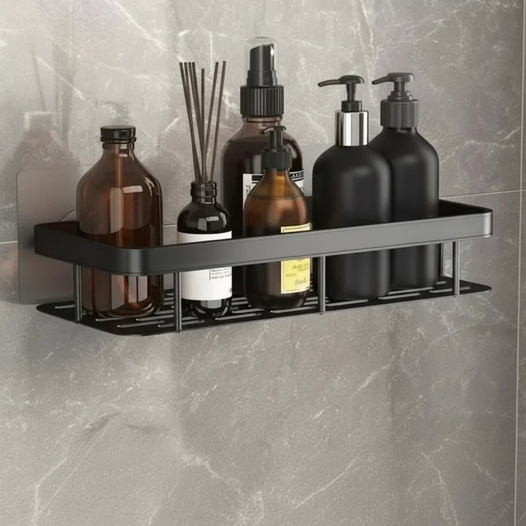 Bathroom Shelf Stainless Steel Self-Adhesive No-Drill