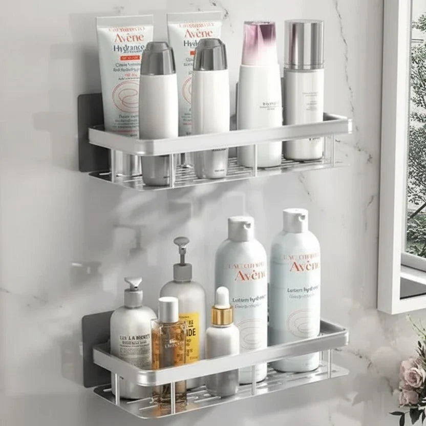 Bathroom Shelf Stainless Steel Self-Adhesive No-Drill