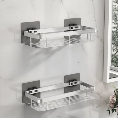 Bathroom Shelf Stainless Steel Self-Adhesive No-Drill