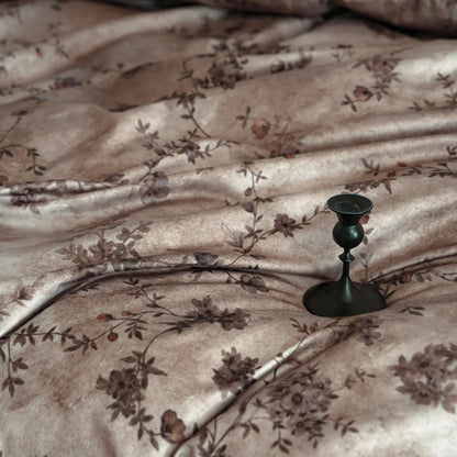 Bedding Set 100% Cotton Satin Weave Floral Pattern