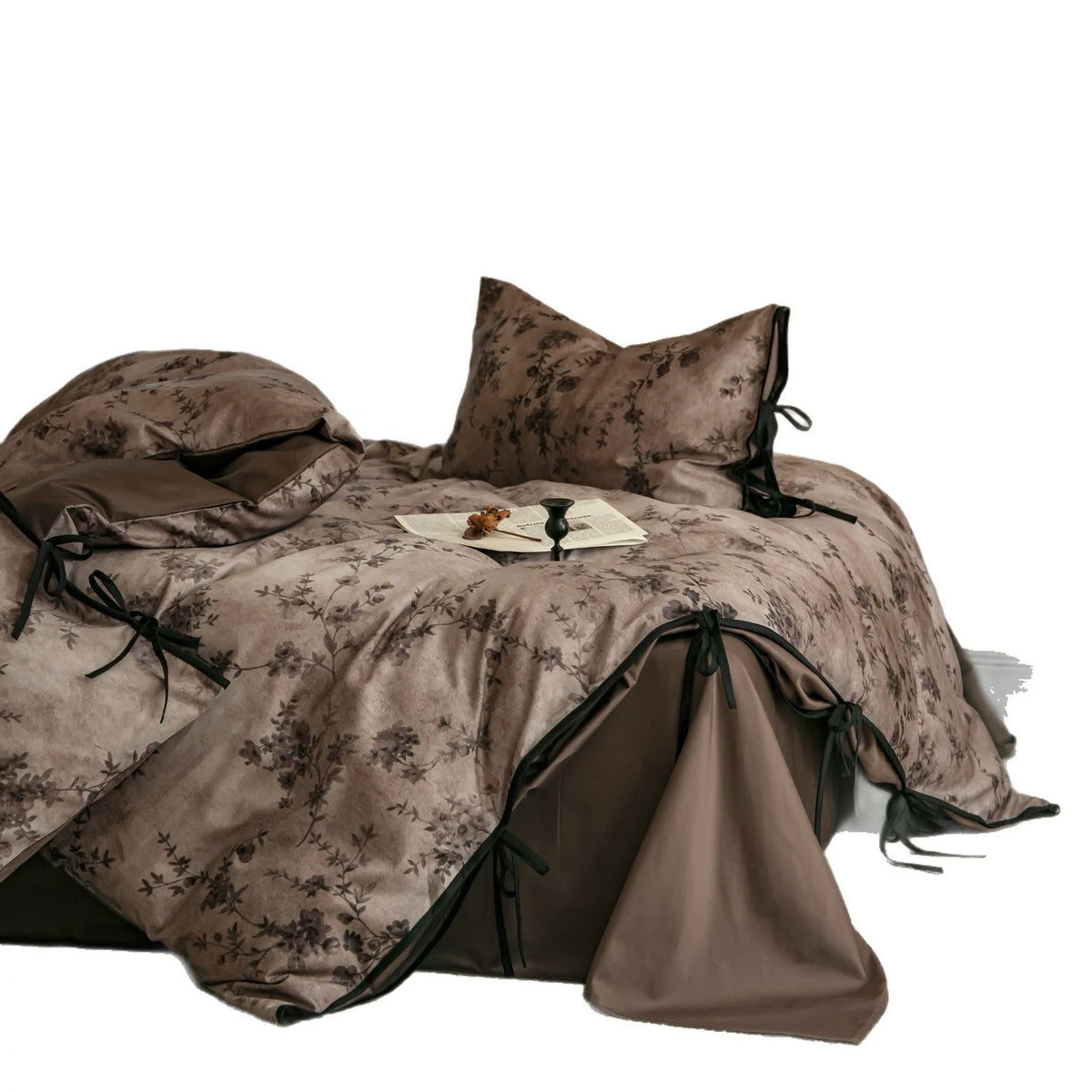 Bedding Set 100% Cotton Satin Weave Floral Pattern