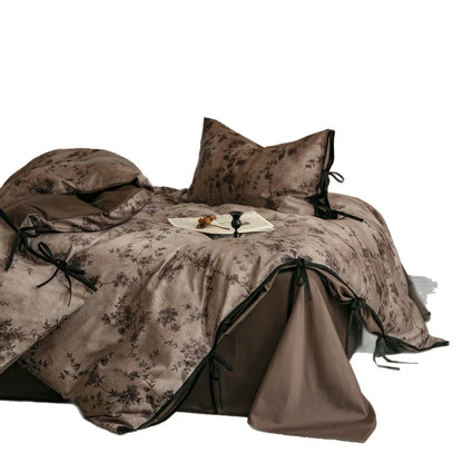 Bedding Set 100% Cotton Satin Weave Floral Pattern