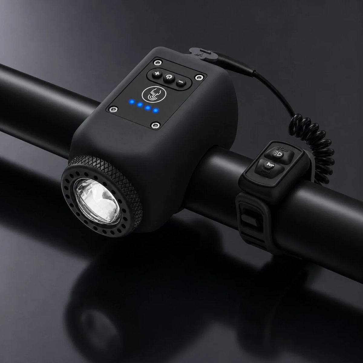 Bicycle Light With Horn USB Rechargeable 110 dB IPX5 Waterproof