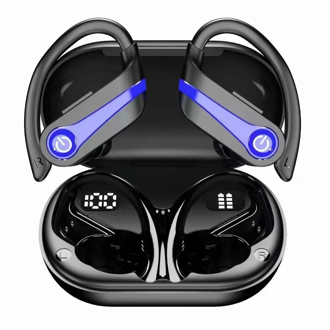 Bluetooth Earbuds Adaptive Noise Cancellation Secure Over-Ear Fit