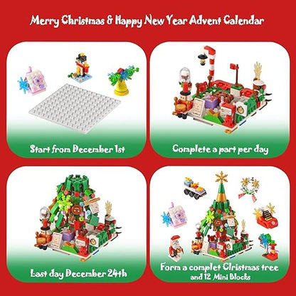 Building Block Advent Calendar 24-Day Winter Village Set
