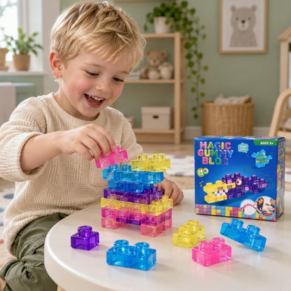 Building Blocks for Kids Soft Jelly Texture Colorful Pieces