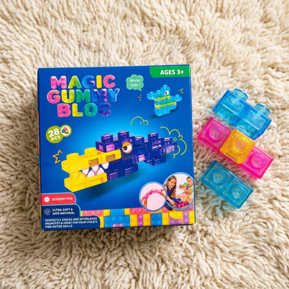Building Blocks for Kids Soft Jelly Texture Colorful Pieces