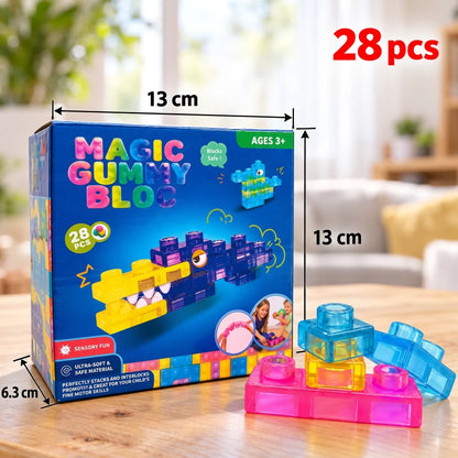 Building Blocks for Kids Soft Jelly Texture Colorful Pieces