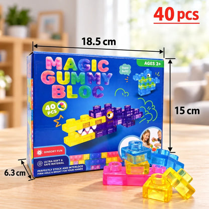 Building Blocks for Kids Soft Jelly Texture Colorful Pieces