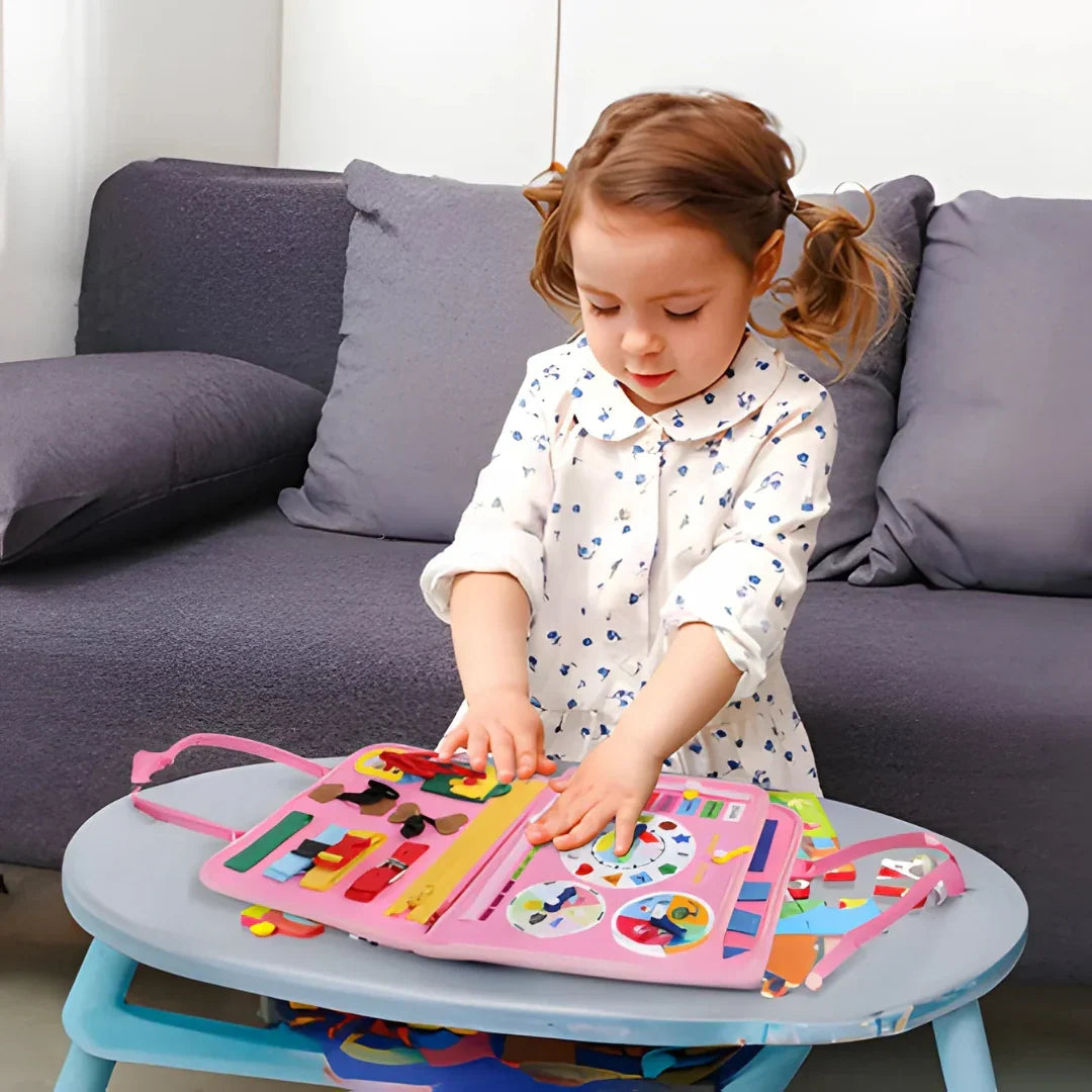 Busy Book Felt 8 Interactive Pages For Fine Motor Skills