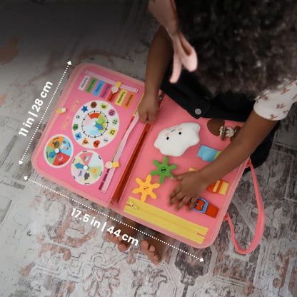 Busy Book Felt 8 Interactive Pages For Fine Motor Skills