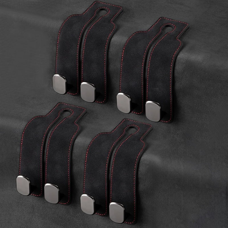 Car Headrest Hooks Foldable Double Hook 2-Pack