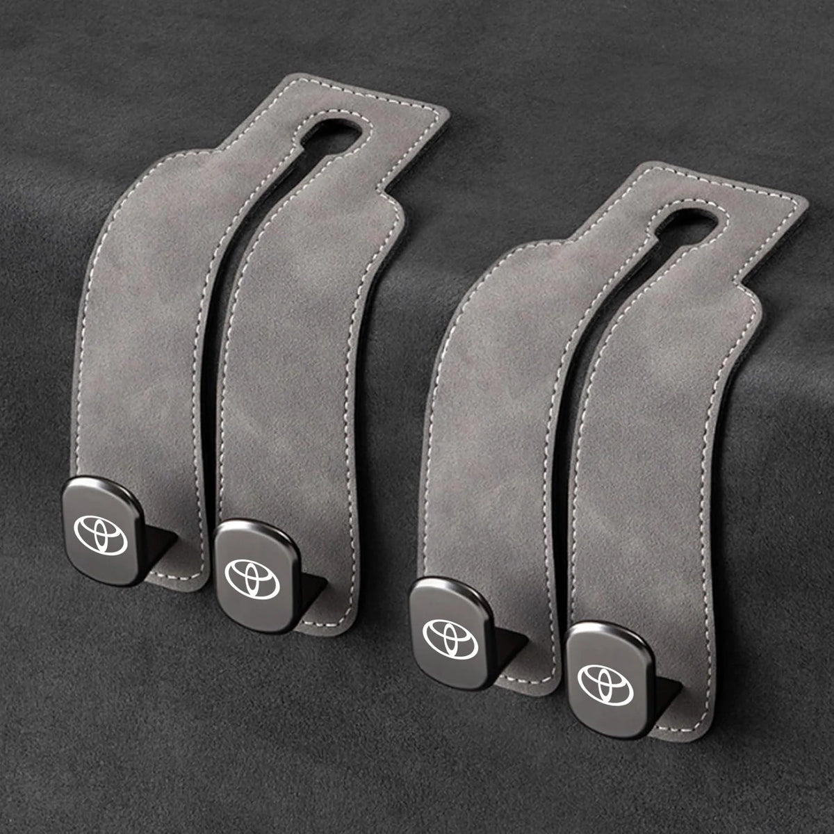 Car Headrest Hooks Foldable Double Hook 2-Pack