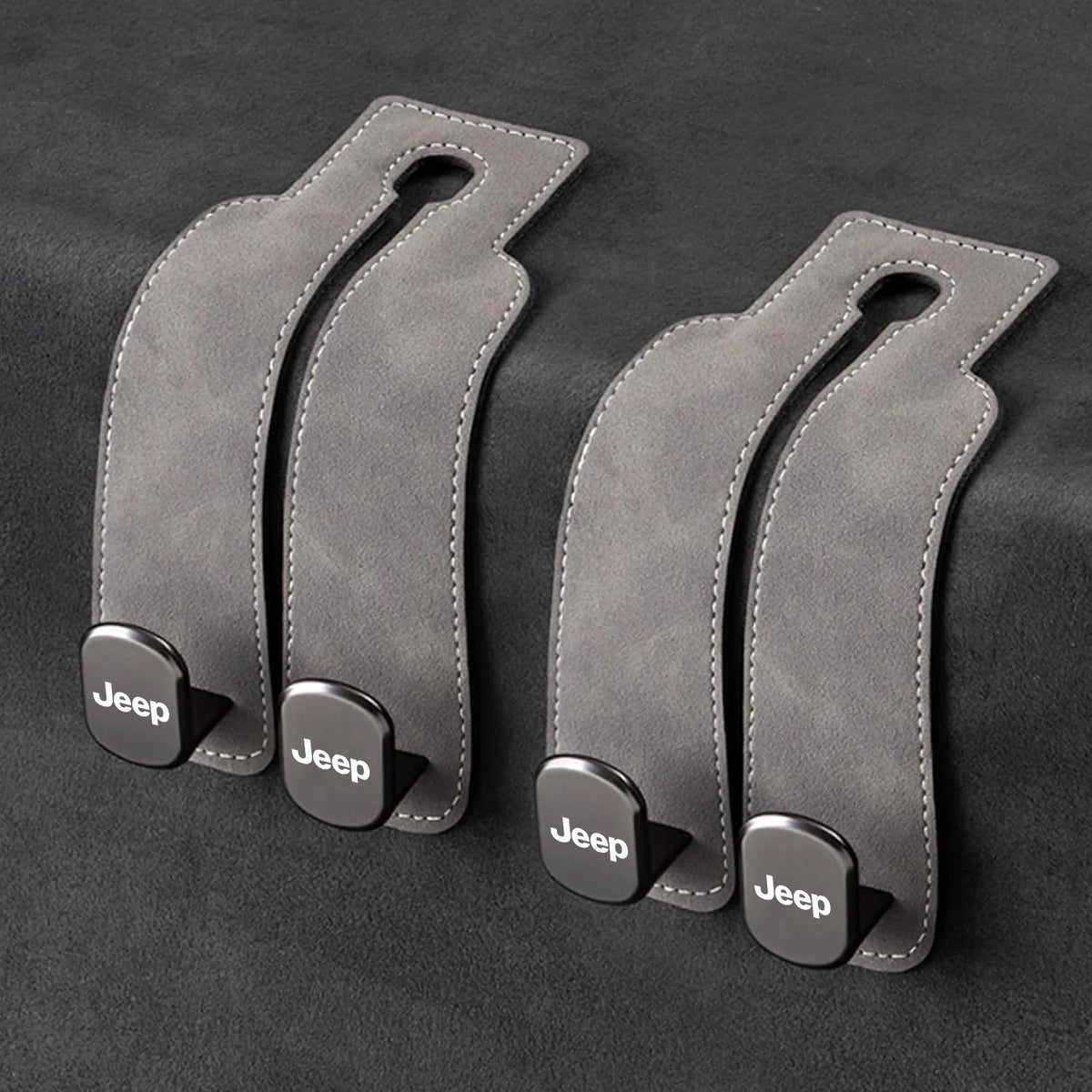Car Headrest Hooks Foldable Double Hook 2-Pack