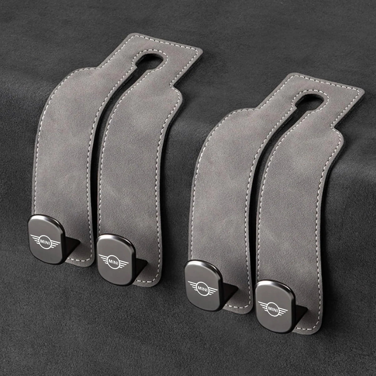 Car Headrest Hooks Foldable Double Hook 2-Pack